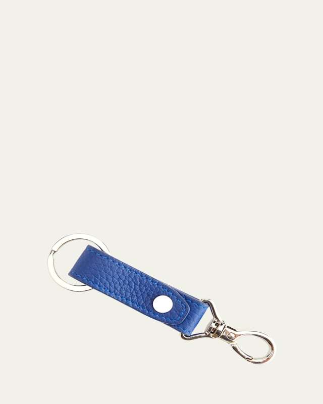 Monogrammed Leather Valet Key Chain